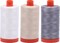 Bundle of Aurifil 50wt Egyptian Cotton Thread, Large 1422 yard Spools, with and without Aurifil Empty Thread Case 12 Spool Capacity (3 Spool Bundles, 2021 2310 2605)